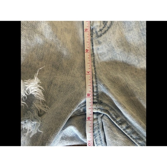 Pacsun Jeans Mens Size 29x30 Light Blue Heavy Distressed Front Torn Pockets - Picture 8 of 12